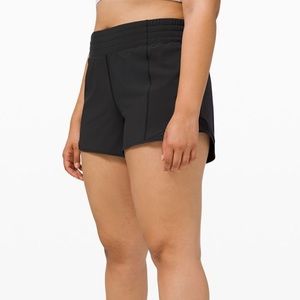 Hotty Hot lululemon black shorts, high-rise 4”